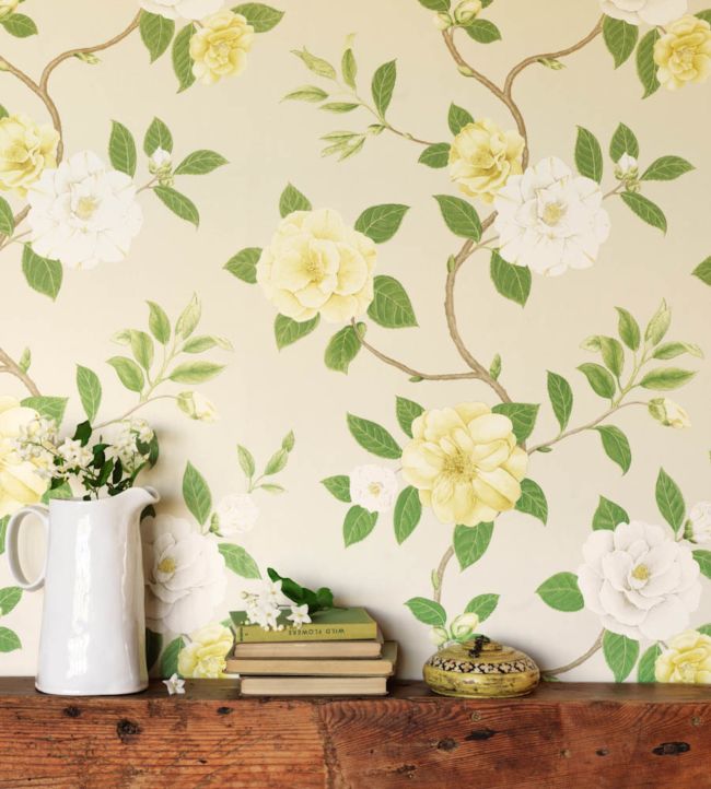 Christabel Wallpaper - Yellow - Sanderson